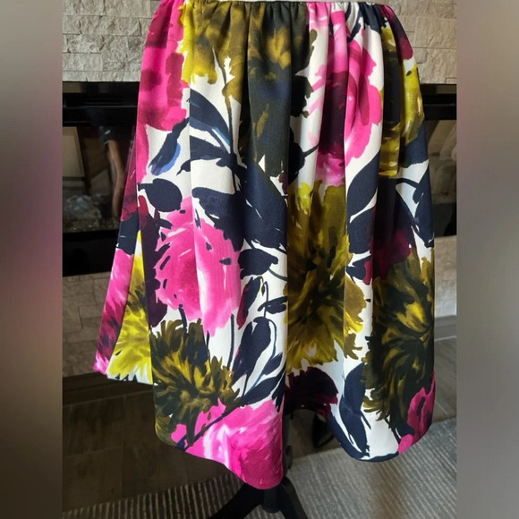 Just Taylor A-Line floral striped party dresss size 6 - Picture 5 of 9